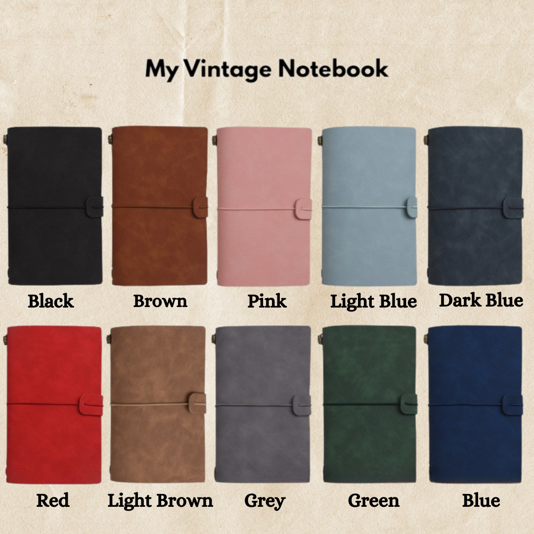 My Vintage A6 Notebook - Slim Retro Journal