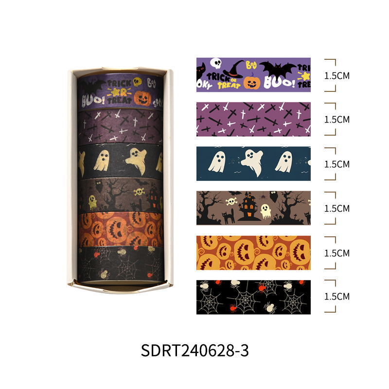 Halloween Washi Tape, 6 Roll Gift Box