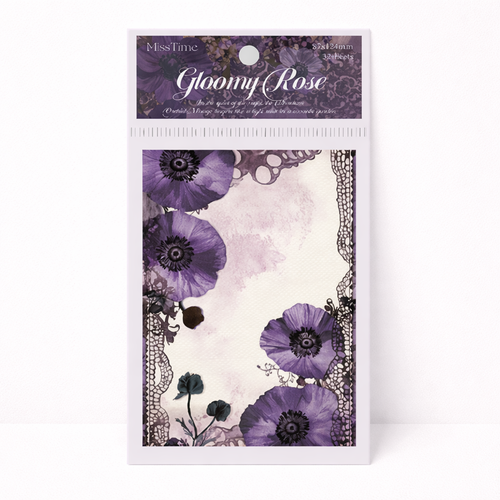 Gloomy Rose Background Paper Set