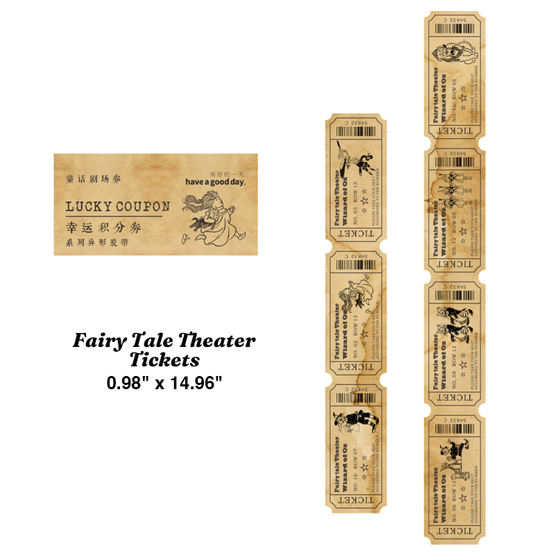Antique Archive Die Cut Ticket Washi Tape