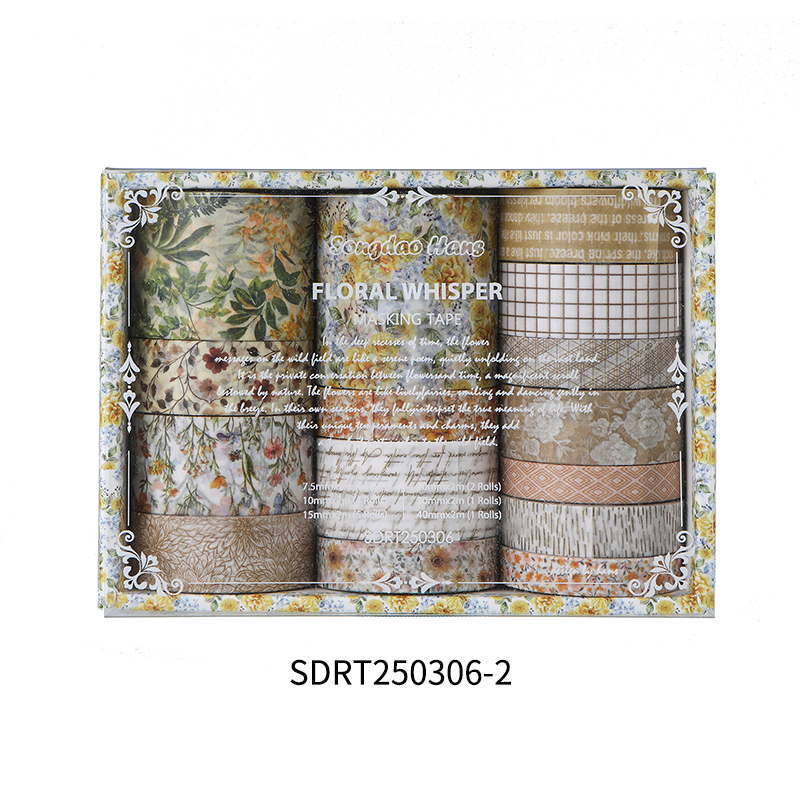Floral Whisper Washi Tape Set, 15 Rolls