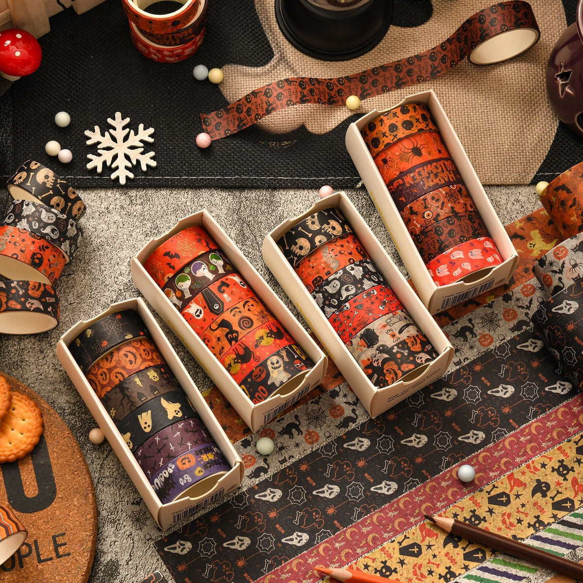 Halloween Washi Tape, 6 Roll Gift Box