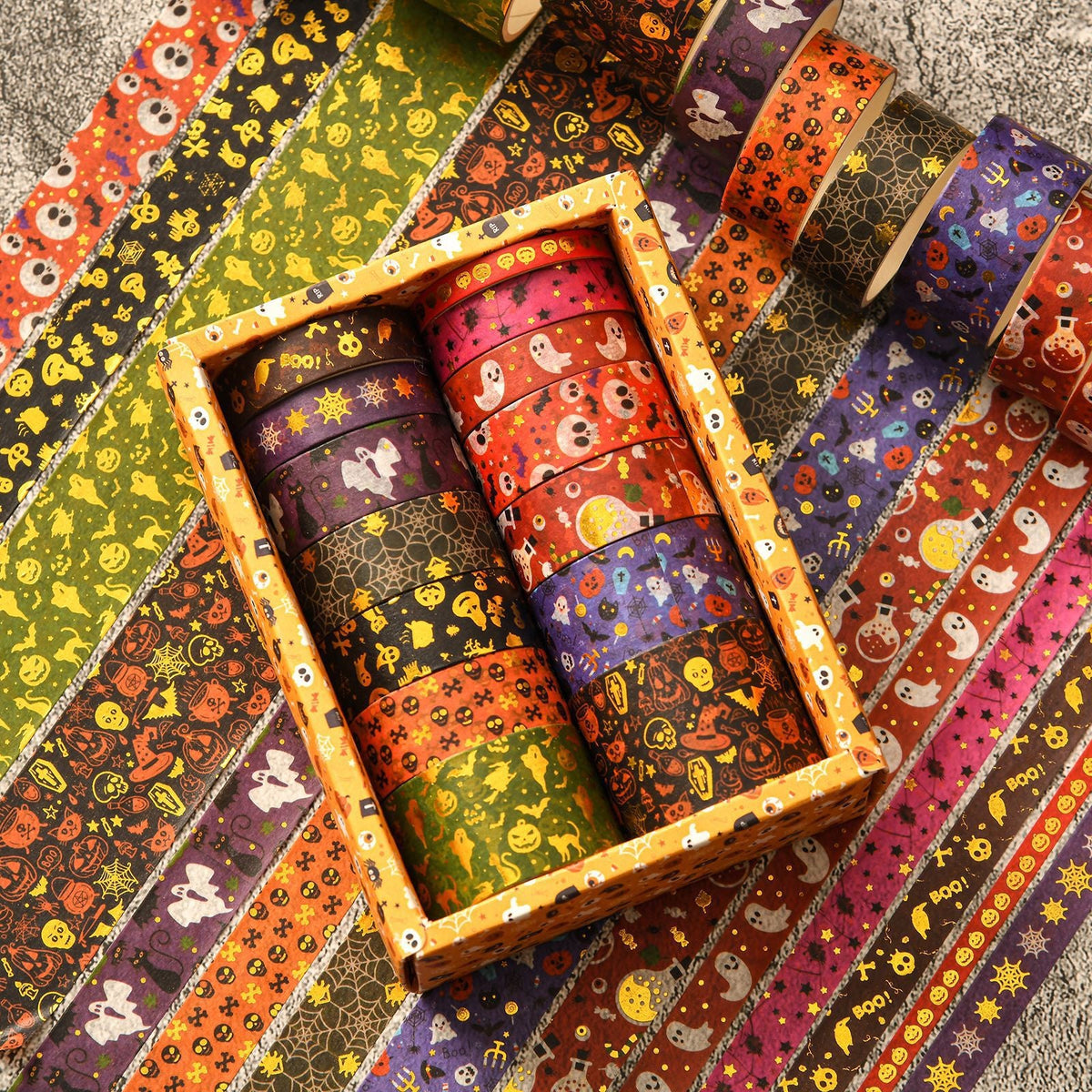 Halloween Washi Tape Set, 14 Rolls