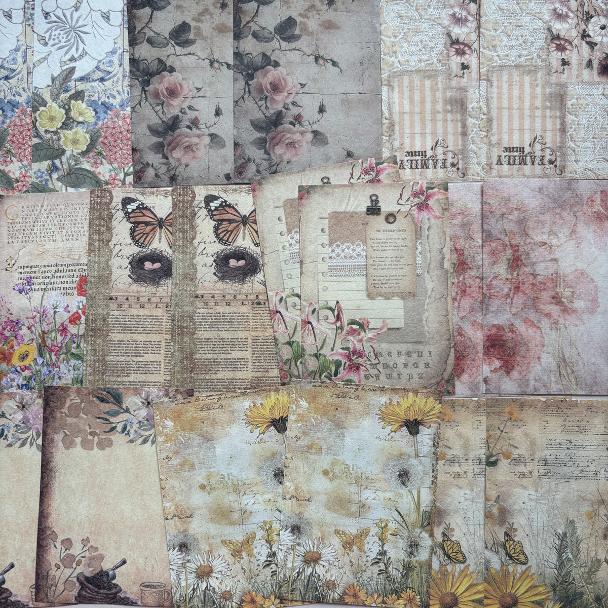 Countryside Flowers Ephemera Pack - Secret Garden Series