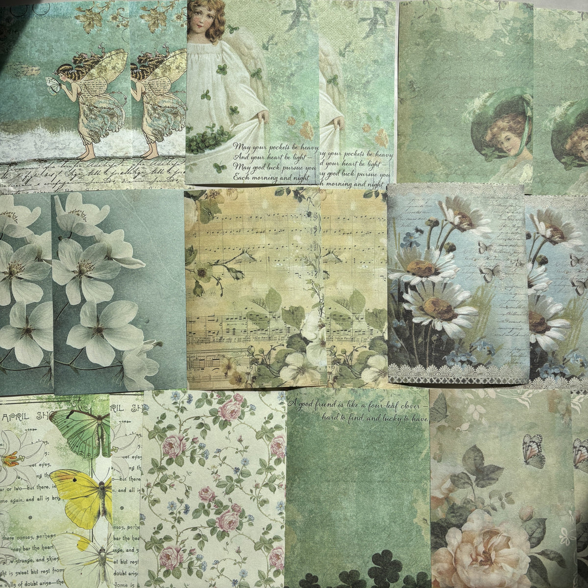 Secret Garden Green Wildflower Ephemera Pack - Secret Garden Series