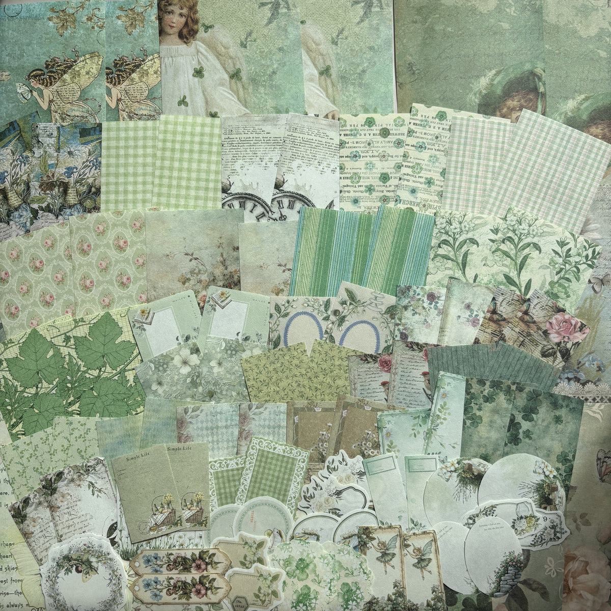 Secret Garden Green Wildflower Ephemera Pack - Secret Garden Series