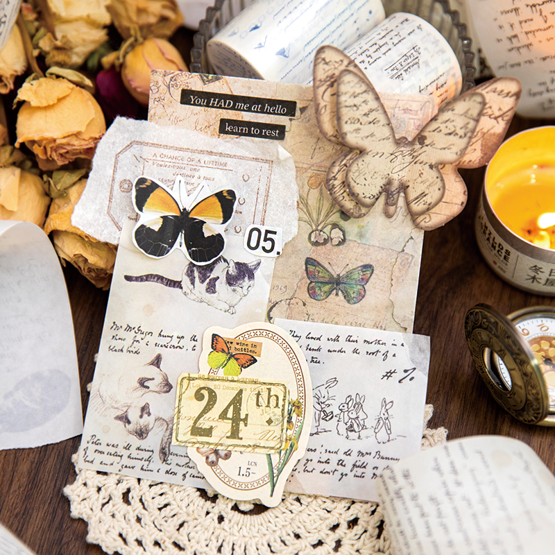 Vintage Ephemera Washi Tape Set