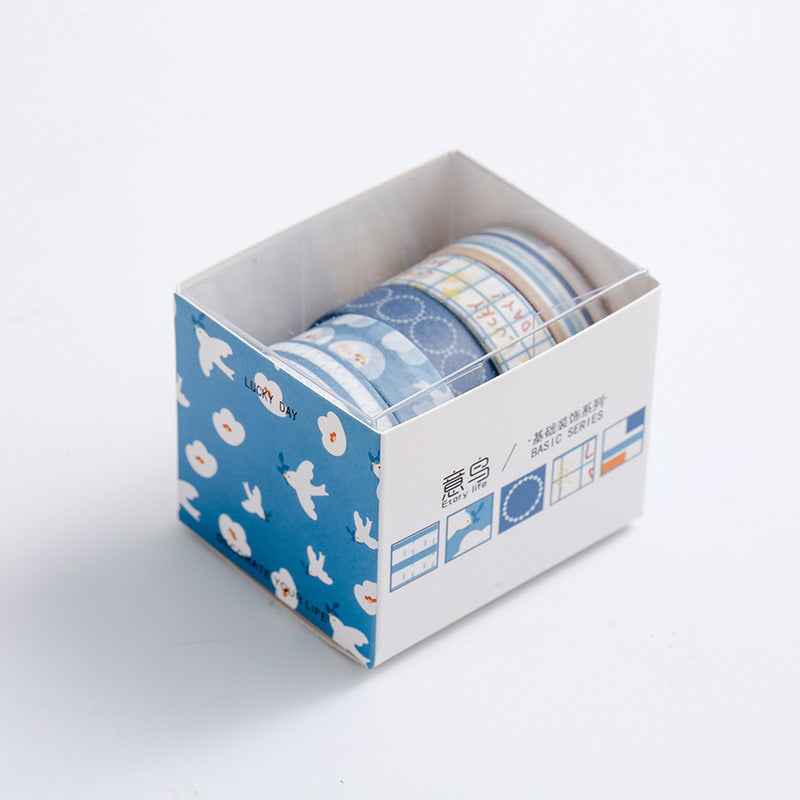 Geometric Washi Tape Set, 5 Rolls