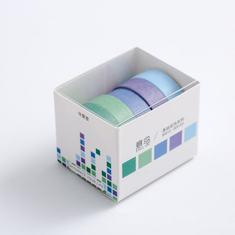 Geometric Washi Tape Set, 5 Rolls