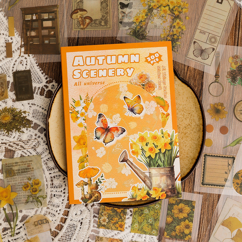 Autumn Scenery PET Sticker Book