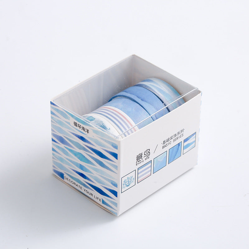 Geometric Washi Tape Set, 5 Rolls