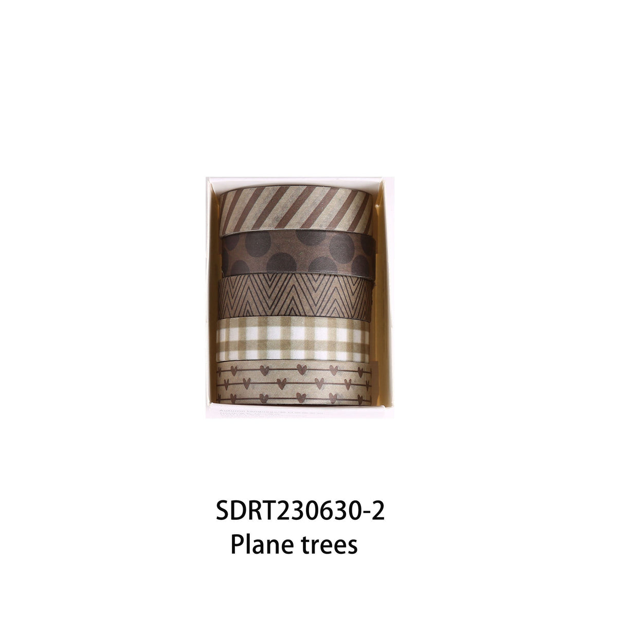 Autumn Whisper Botanical Washi Tape Set, 5 Rolls, 12 Themes