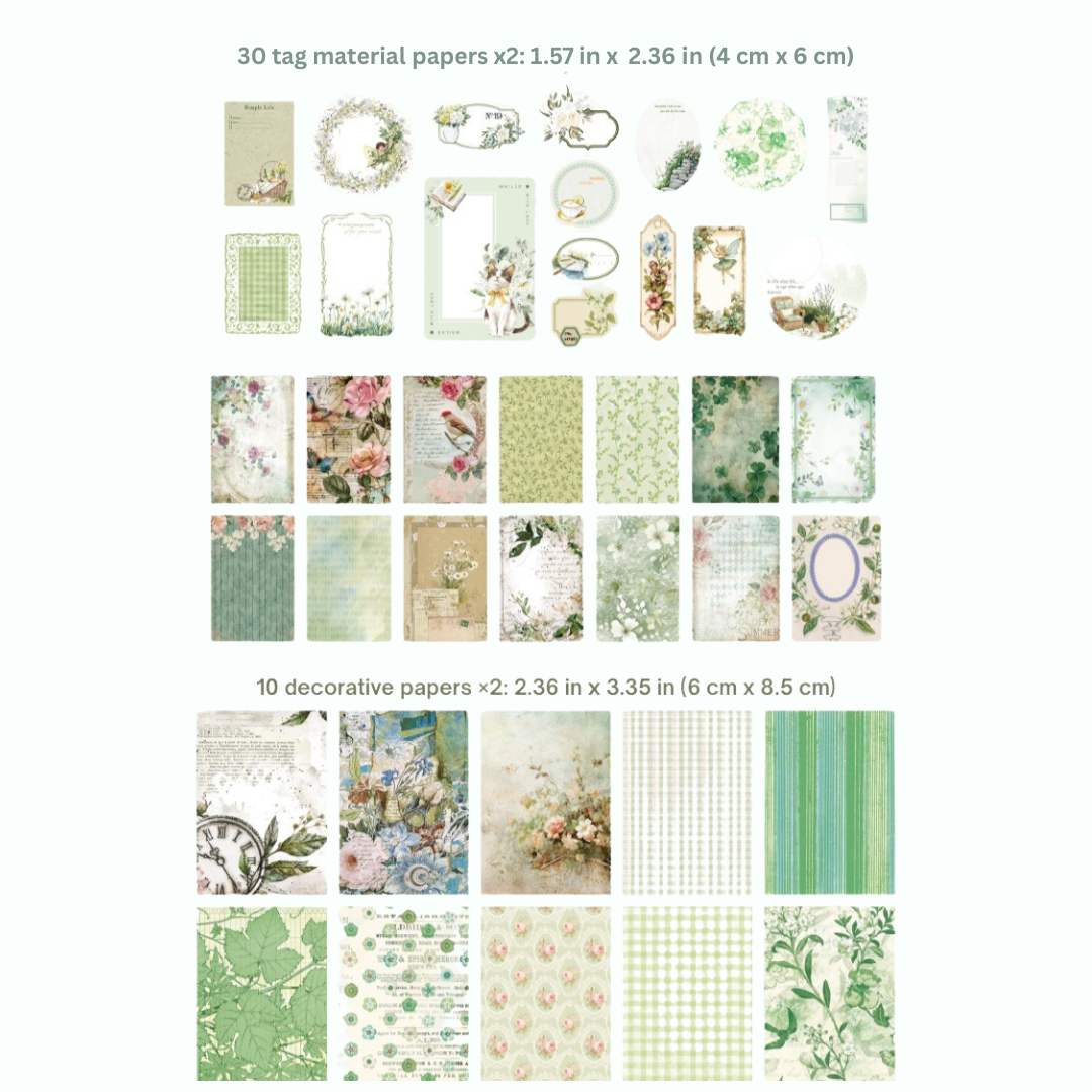 Secret Garden Green Wildflower Ephemera Pack - Secret Garden Series