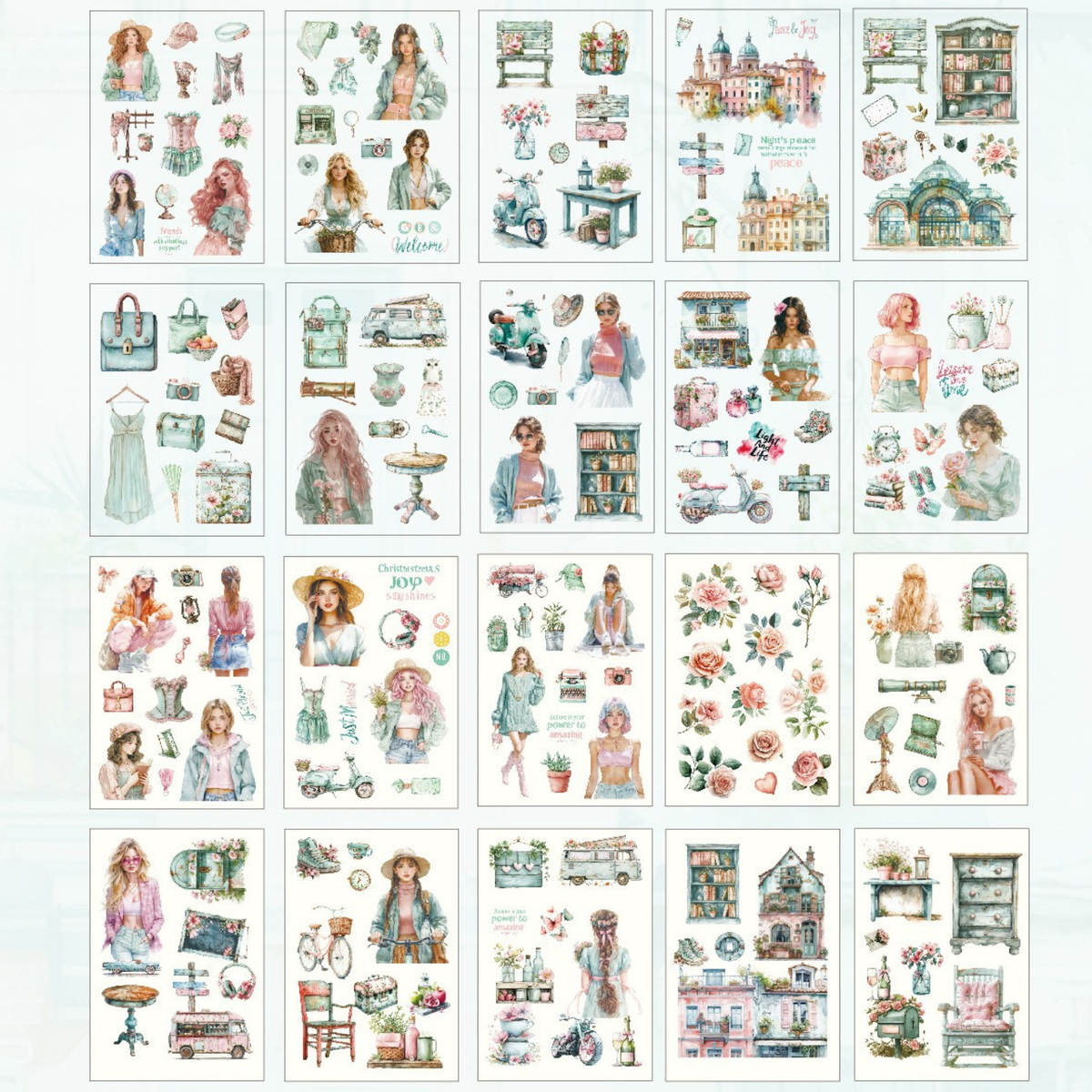 Blooming Shade Walk Sticker Book