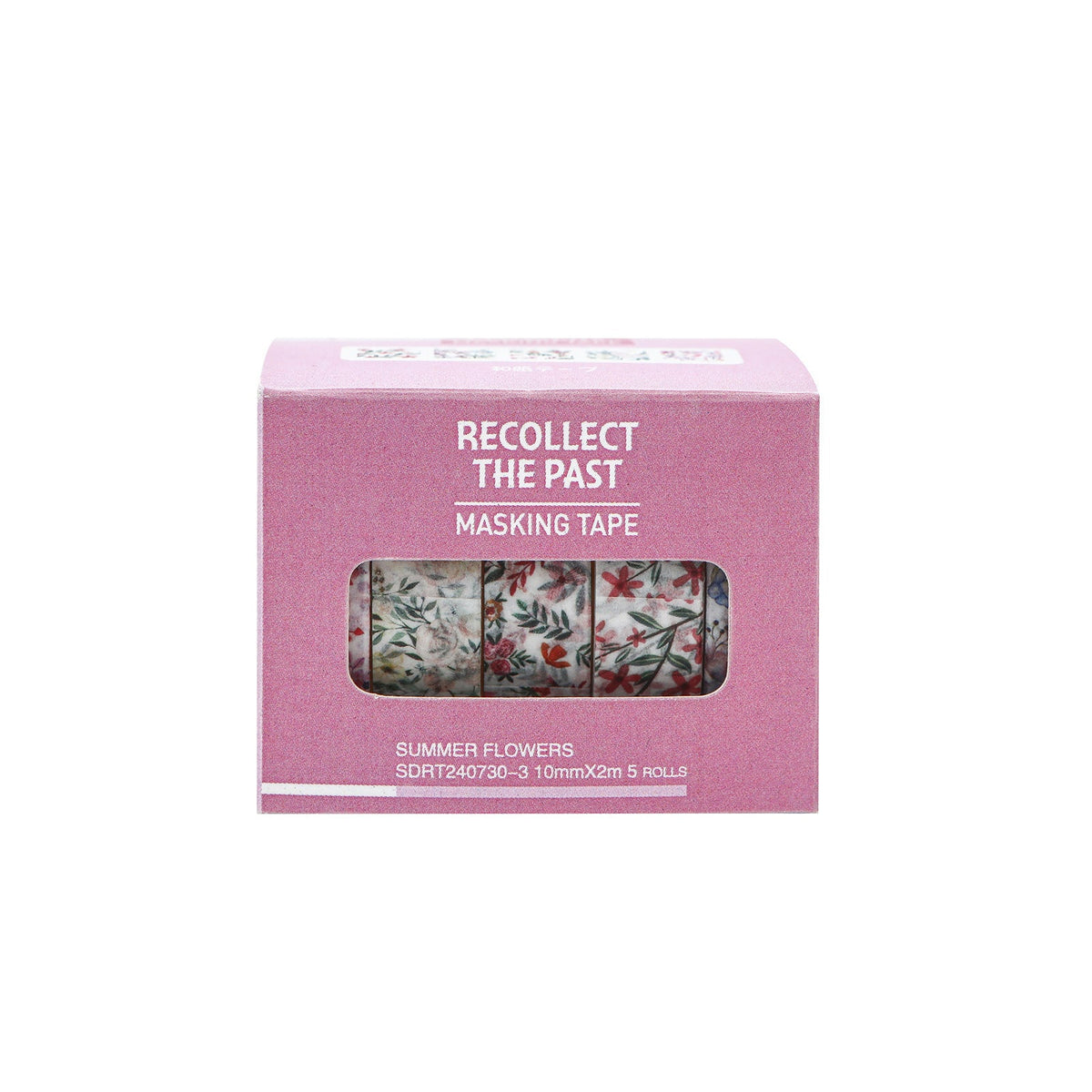 Summer Blooms Floral Washi Tape Set, 5 Rolls