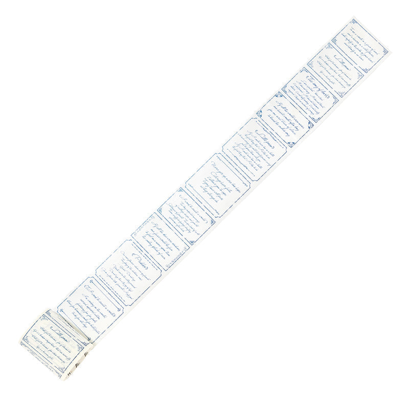 Vintage Script Washi Tape, 6 Literary Designs, 2 Inch